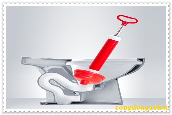 Mẹo th&ocirc;ng bồn cầu nghẹt hiệu quả với p&iacute;t t&ocirc;ng
