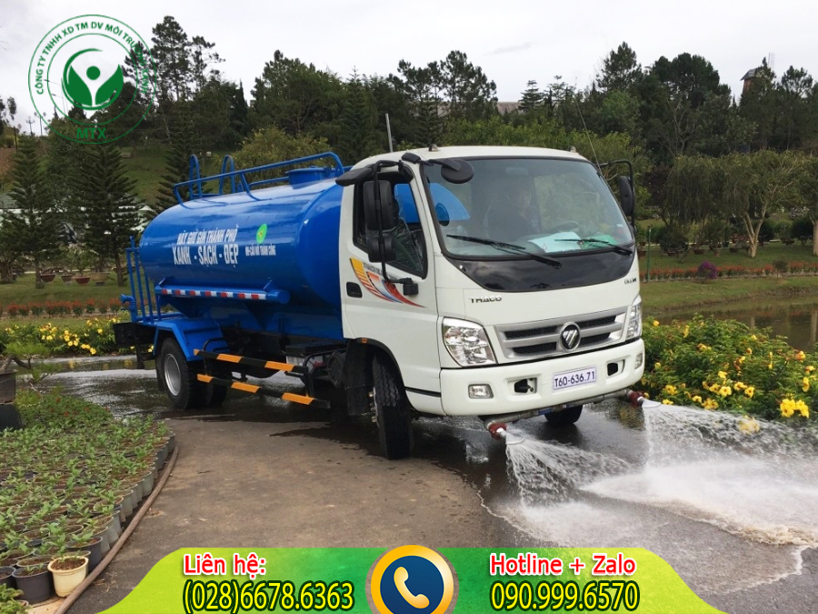 Cho thu&ecirc; xe bồn tưới nước rửa đường