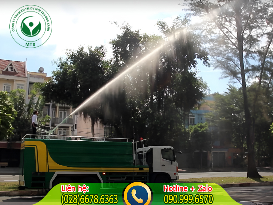Cho thu&ecirc; xe bồn chở nước tưới c&acirc;y MTX chất lượng h&agrave;ng đầu