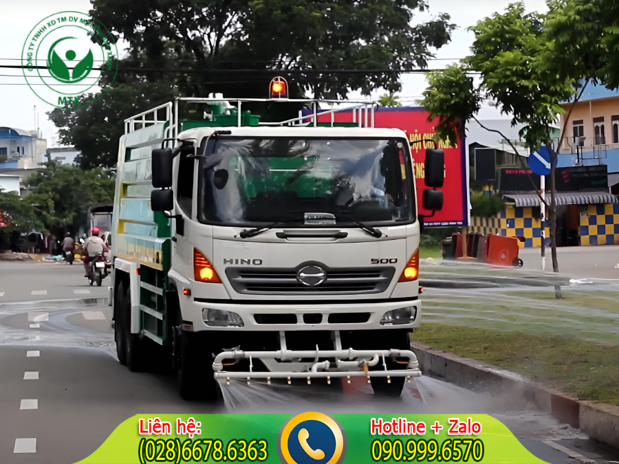 Cho thu&ecirc; xe bồn tưới nước rửa đường với nhiều mẫu m&atilde; đa dạng