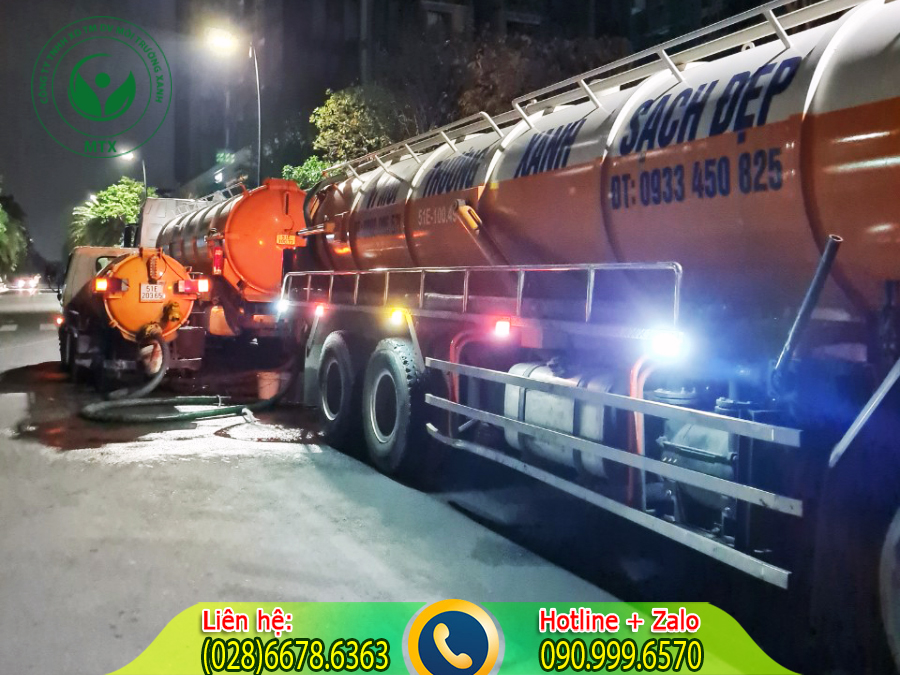 Dịch vụ cho thu&ecirc; xe bồn h&uacute;t chất thải M&ocirc;i Trường Xanh