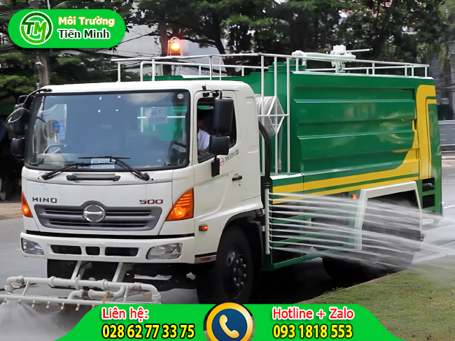 Cho thu&ecirc; xe bồn tưới nước rửa đường l&agrave;m việc minh bạch