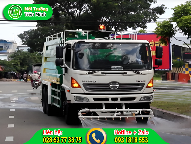 Cho thu&ecirc; xe bồn tưới nước rửa đường chuy&ecirc;n nghiệp